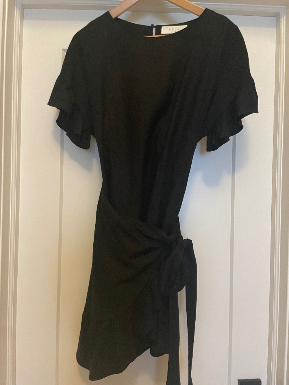 Black linen dress